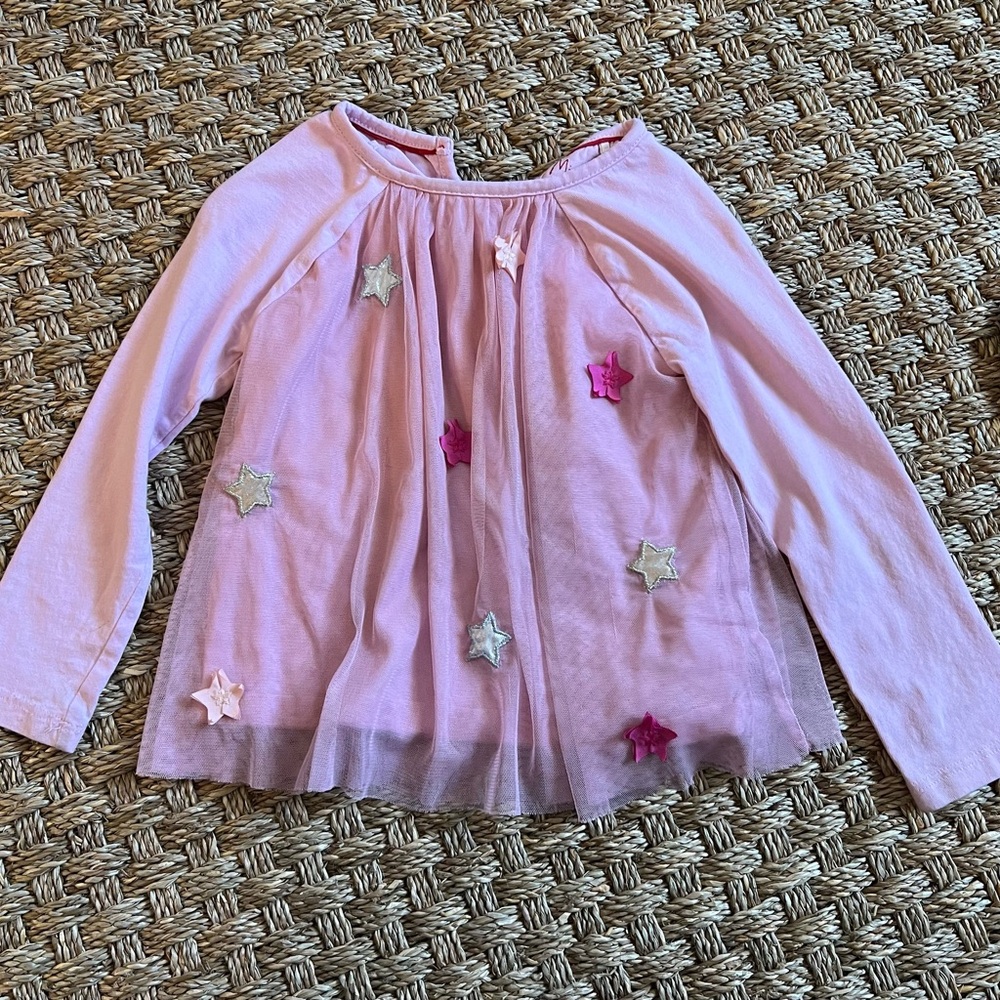 Mini Boden star shirt with tulle detail